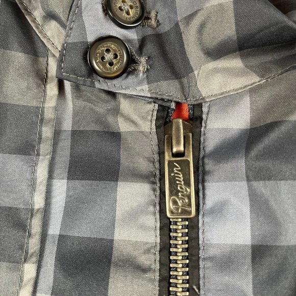 An original Penguin by Munsingwear Checker Gray/Blue Windbreaker size Medium - Picture 5 of 11